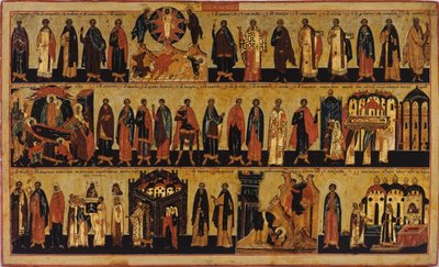 Le Ménologe pour août, seconde moitié du 18ème siècle - Russian icon.