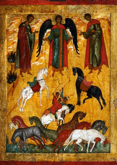 Le Miracle de Florus et Laurus, début du XVIe siècle - Russian icon.