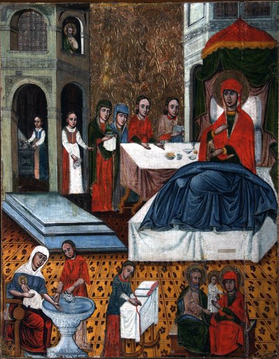 La Nativité de la Vierge, milieu du 17ème siècle - Russian icon.