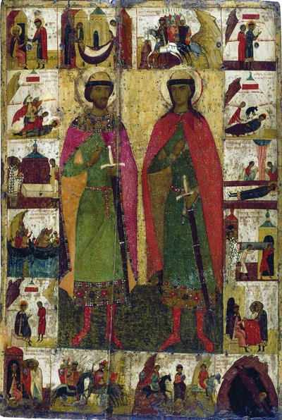 Les saints Boris et Gleb - Russian icon.