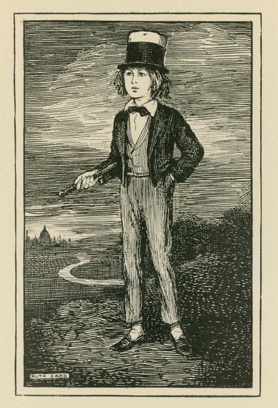 Portrait imaginaire de Charles Dickens en jeune garçon - Ruth Cobb