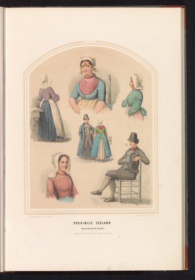 Costume traditionnel de Noord-Beveland en Zélande, 1857 - Ruurt de Vries
