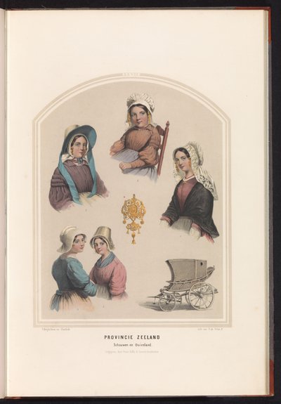 Costume traditionnel de Schouwen et Duiveland en Zélande, 1857 - Ruurt de Vries