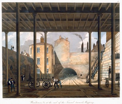 Entrepôts etc. à la fin du tunnel vers Wapping, Liverpool, 1832-1833 - SG Hughes