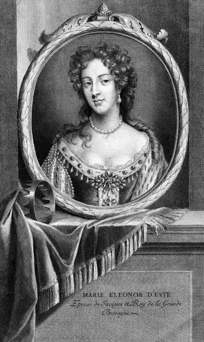 Marie de Modène, reine consort du roi Jacques II de Grande-Bretagne - S. Audran