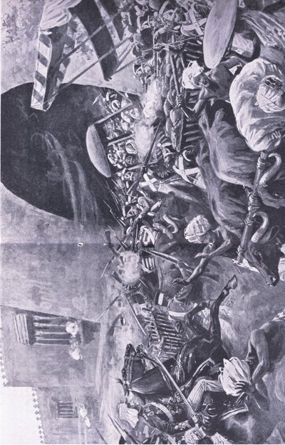 Mutinerie indienne : Comment ils ont combattu pour réprimer la révolte en Hindoustan, illustration de British Battles on Land and Sea, 1915 - S. Begg