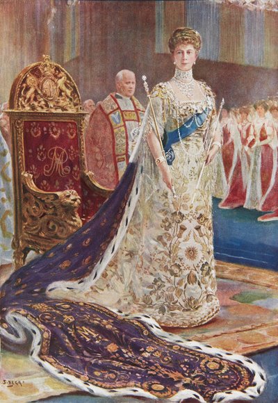 Reine Mary en robes de couronnement - S. Begg
