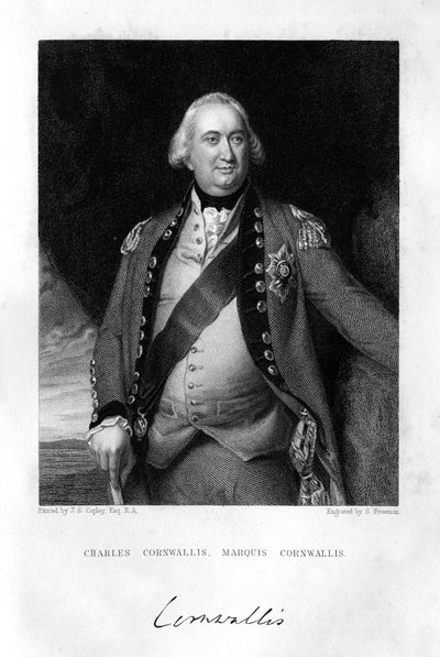 Charles Cornwallis 1738-1805, 1er marquis Cornwallis, 1839 - S. Freeman