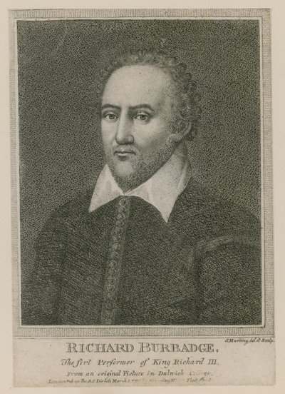 Richard Burbadge, le premier interprète de Richard III - S. Harding