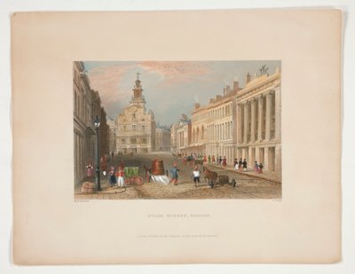 State Street, Boston, illustration pour Nathaniel Parker Willis - S. Lacey