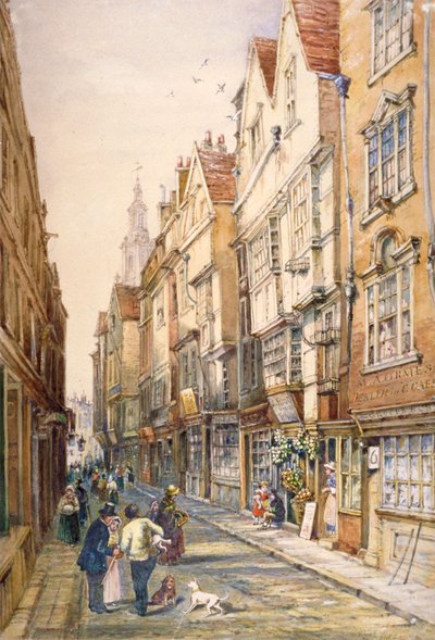 Bâtiments de Wych Street, y compris la taverne Rising Sun, Westminster, Londres, vers 1860 - S Read