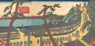 Vue de Kanagawa sur la route du Tokaido Tokaido kanagawa no shokei, vers 1862-63 - Sadahide Utagawa