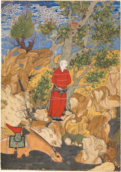 Aulad attaché à un platane, du Shahnama de Firdausi, 1575-1600 - Sadiqi Bek