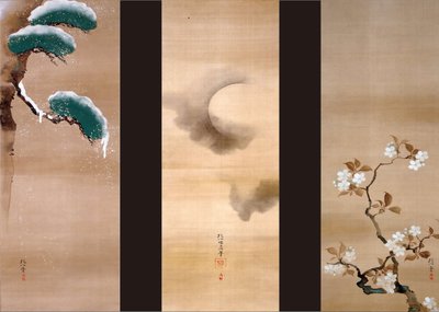 Neige, lune et fleurs - Sakai Hoitsu