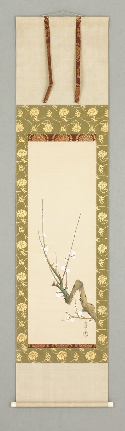 Triptyque : Bambou, pin et prune (encre et couleur sur soie) - Sakai Hoitsu