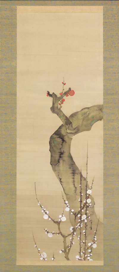 Fleurs de prunier rouges et blanches - Sakai Oho