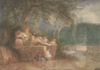 Un parc avec des figures près d