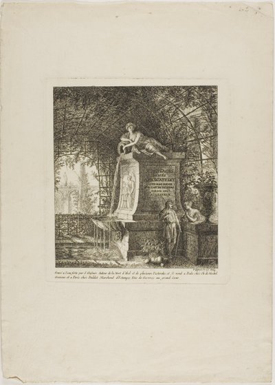 The Trellised Fountain, frontispiece from Paysages Dédiés à M. Warelet - Salomon Gessner