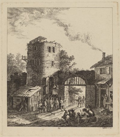 Villageois à la porte d