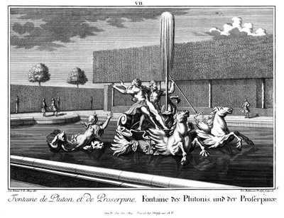 Perspective de la fontaine de Pluton et Proserpine - Salomon Kleiner