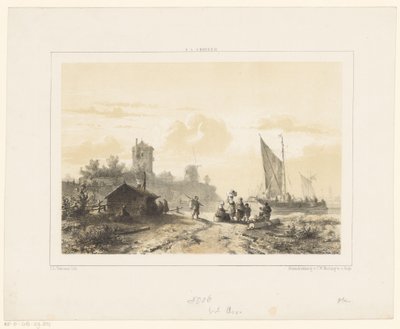 Activité autour du port - Salomon Leonardus Verveer
