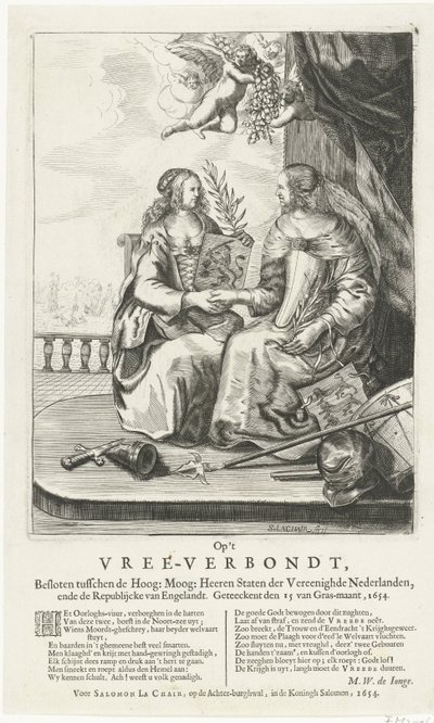 Allégorie de la paix de Westminster, 1654 - Salomon Pietersz. Lachair