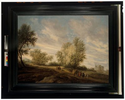 Paysage boisé et Joseph sauvé du puits - Salomon van Ruisdael or Ruysdael