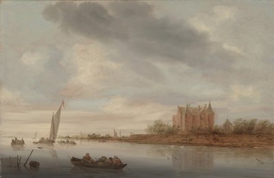 Château sur une rivière - Salomon van Ruisdael or Ruysdael