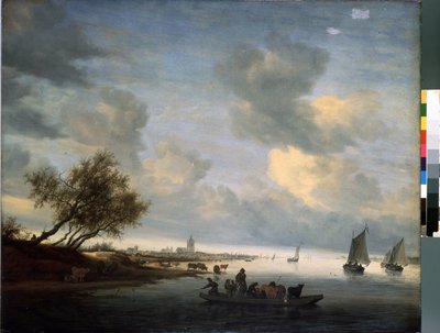 Ferry à Arnhem - Salomon van Ruisdael or Ruysdael