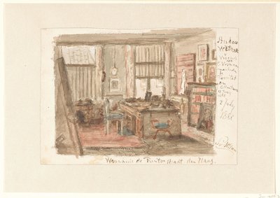 Bureau de Carel Vosmaer à la Ruiterstraat à La Haye - Salomon van Witsen