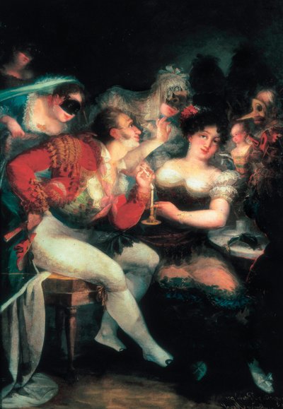 Un café pendant le carnaval (détail) - Salvador Mayol