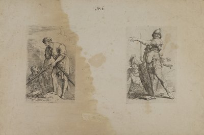 (Série de figurines) Homme tenant une corde lourde - Salvator Rosa