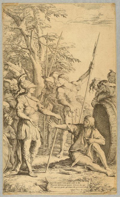 Alexandre visitant Diogène - Salvator Rosa