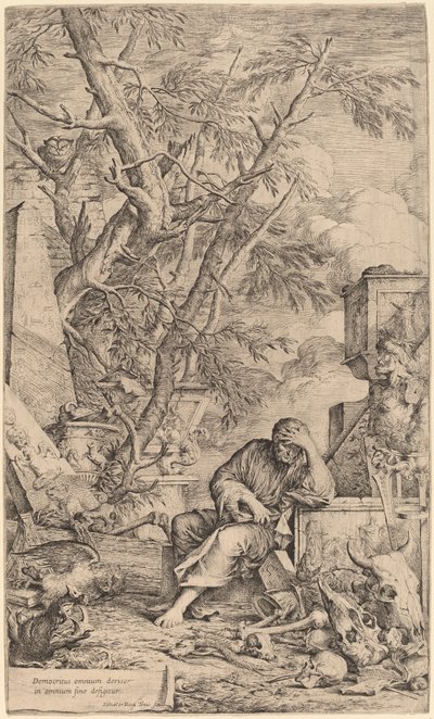 Démocrite en Méditation - Salvator Rosa