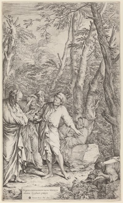 Diogène jetant son bol - Salvator Rosa