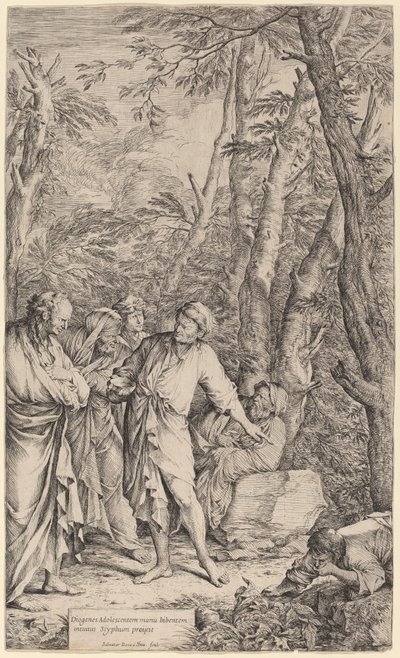 Diogène jetant son bol - Salvator Rosa
