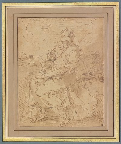 Saint François, esquisse. 1649-60 - Salvator Rosa