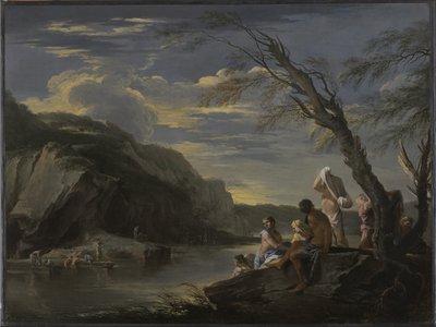 Paysage avec baigneurs - Salvator Rosa