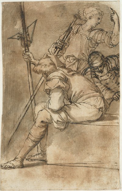 Trois soldats se reposant - Salvator Rosa