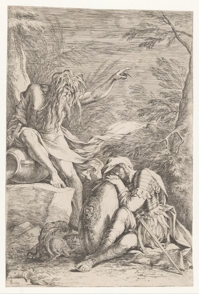 Tibérinus apparaît à Énée - Salvator Rosa