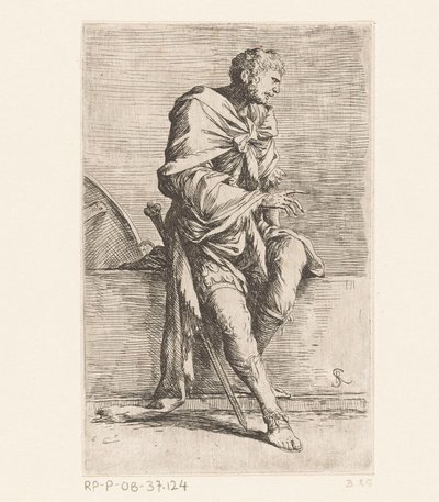Soldat assis - Salvator Rosa