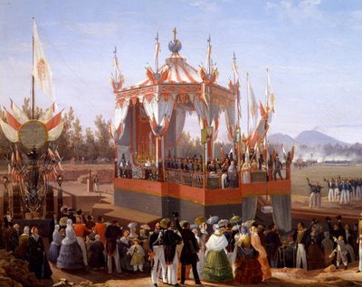 François Ier et Maria Isabella assistant à une cérémonie officielle à l