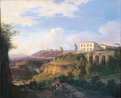 Italie, Naples, Vue de la Villa Ruffo à Capodimonte - Salvatore Fergola