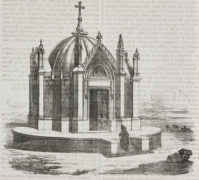 Chapelle de Saint Louis à Tunis, Tunisie (lithographie de Salvatore Puglia de Poliorama Pittoresco, n 38, 27 avril) - Salvatore Puglia