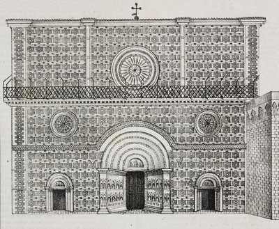 Façade de la basilique de Santa Maria di Collemaggio, L