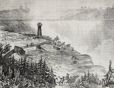 Chute en fer à cheval, Ontario, Canada, lithographie de Salvatore Puglia de Poliorama Pittoresco, n 6, 17 septembre - Salvatore Puglia