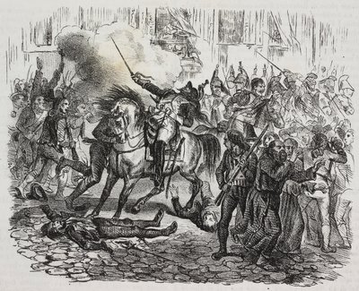 Insurrection de Madrid, lithographie de Salvatore Puglia de l