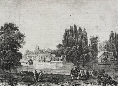 Palais Lazienki, Varsovie, Pologne, lithographie de Salvatore Puglia de Poliorama Pittoresco, n 48, 9 juillet - Salvatore Puglia