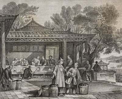 Atelier de thé, lithographie de Salvatore Puglia de Poliorama Pittoresco, n 23, 13 janvier - Salvatore Puglia
