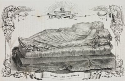 Christ voilé par Giuseppe Sanmartino (vers 1720-1793), Cappella Sansevero, Naples, Campanie, Italie, lithographie de Salvatore Puglia de Poliorama Pittoresco, n 33, 26 mars - Salvatore Puglia
